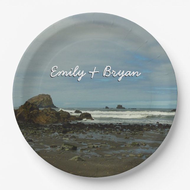 Plato De Papel Costa del Pacífico en el Parque Nacional Redwood (Anverso)