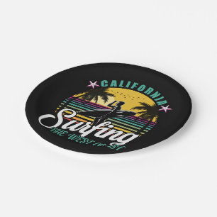 Plato De Papel Costa Oeste - Placas de papel de surf en Californi