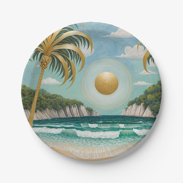 Plato De Papel Costas doradas (Anverso)