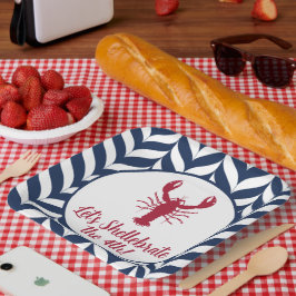 Plato De Papel Costero Patriótico 4 de Julio Shellebrate