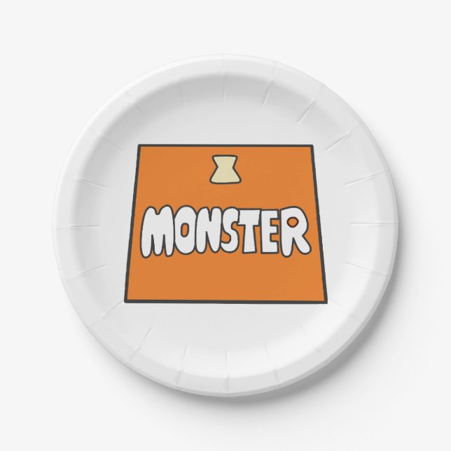 Plato De Papel Costume de pikamee, monstruo (Anverso)