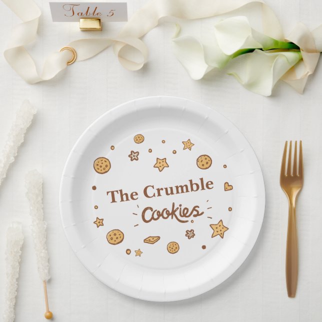 Plato De Papel Cosy Cookie Delights (Boda)