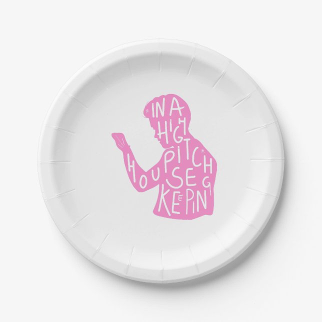 Plato De Papel cotización de mantenimiento del hogar de silueta d (Anverso)