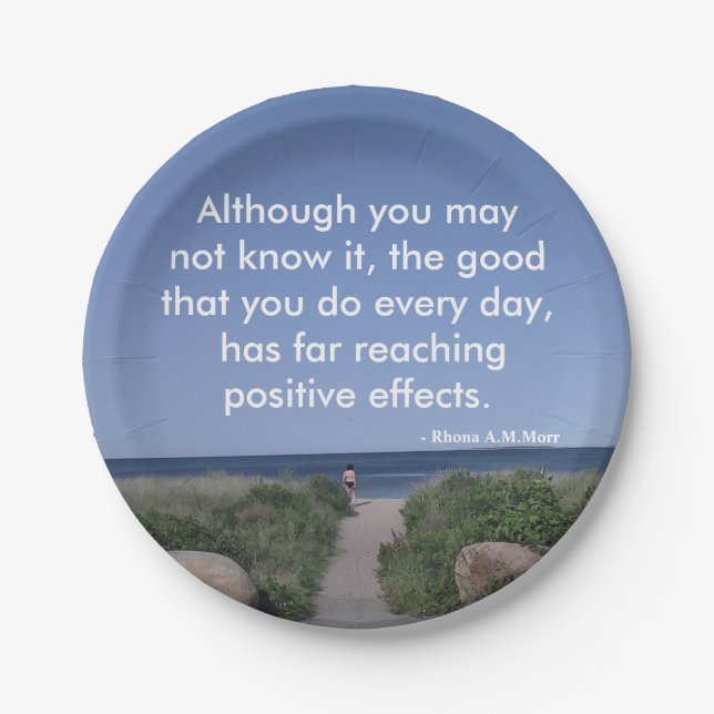 Plato De Papel Cotizaciones inspiradoras Placas de papel Personal (Anverso)