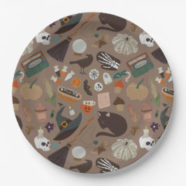 Plato De Papel Cottagecore de Halloween