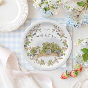 Plato De Papel Cottagecore Ratones Mermelada de Moras