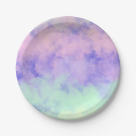 Plato De Papel Cotten Candy Clouds