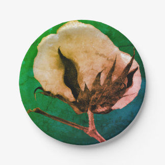Plato De Papel Cotton Boll