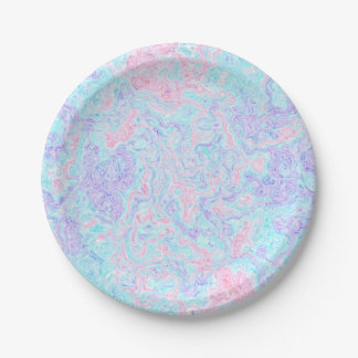 Plato De Papel Cotton Candy Swirls