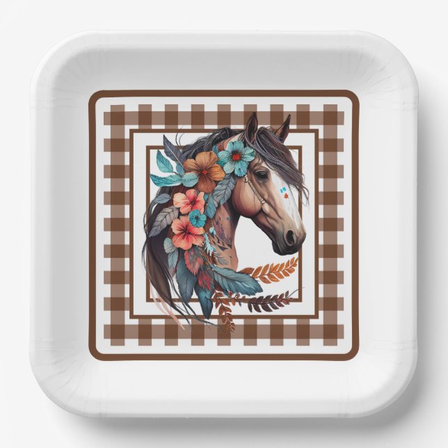 Plato De Papel Country Horse (Anverso)
