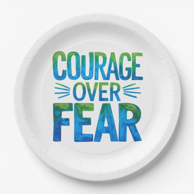 Plato De Papel Courage over fear (Anverso)