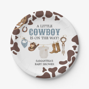 Plato De Papel Cowboy Baby Shower