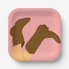 Plato De Papel Cowboy Boots