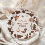 Plato De Papel Cowboy Wild West fiesta de cumpleaños<br><div class="desc">Cowboy Wild West boy fiesta de cumpleaños Papel Placas de juego disponibles.</div>
