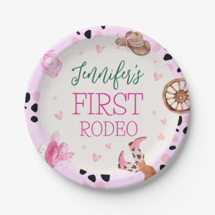 Plato De Papel Cowgirl Wild West Rodeo Birday Party