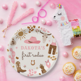 Plato De Papel Cowgirl Wild West Rodeo Ranch Cumpleaños Party Dec