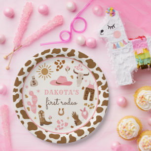 Plato De Papel Cowgirl Wild West Rodeo Ranch Cumpleaños Party Dec