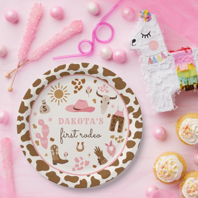 Plato De Papel Cowgirl Wild West Rodeo Ranch Cumpleaños Party Dec (Fiesta)