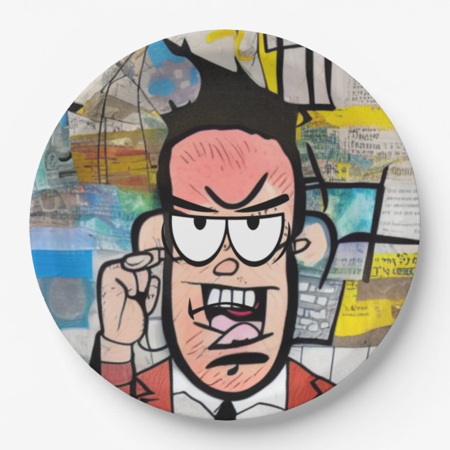 Plato De Papel Cranky Man (Anverso)