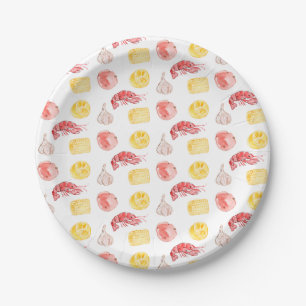 Plato De Papel Crawfish Boil Cute