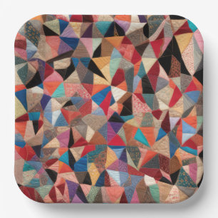 Plato De Papel Crazy Quilt Design