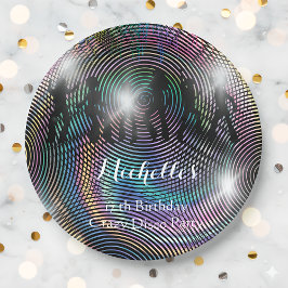 Plato De Papel Crazy retro psicodélico cumpleaños disco