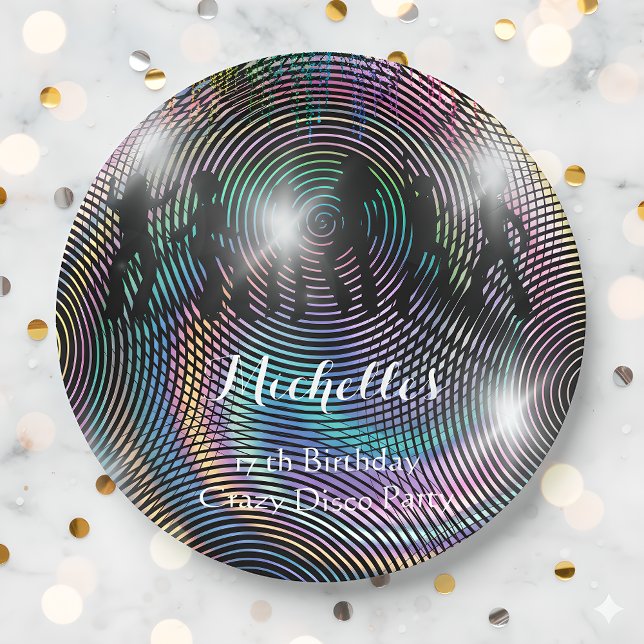 Plato De Papel Crazy retro psicodélico cumpleaños disco (Subido por el creador)