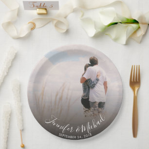 Plato De Papel Crea tu propia foto del boda Bride y Groom