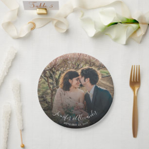 Plato De Papel Crea tu propio boda de fotos de novia y novio