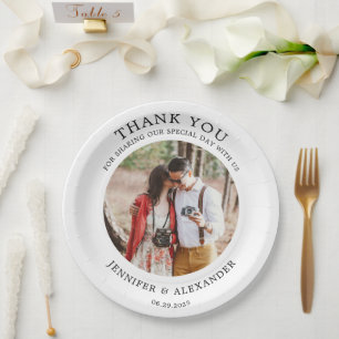 Plato De Papel Crea tu propio boda de fotos rústico