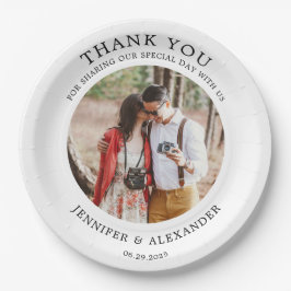 Plato De Papel Crea tu propio boda de fotos rústico