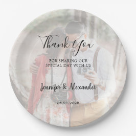 Plato De Papel Crea tu propio boda de fotos rústico