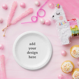 Plato De Papel Crea tus propias placas redondas simples personali