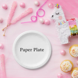 Plato De Papel Crea tus propias placas redondas simples personali