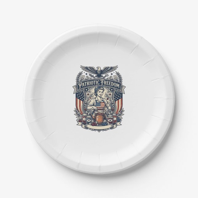 Plato De Papel Creador de mermelada patriótica (Anverso)