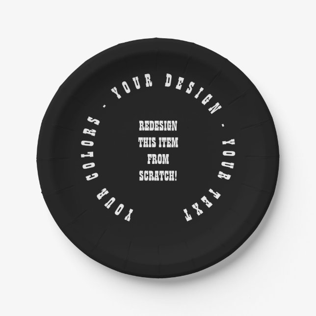 Plato De Papel Crear el propio (Anverso)