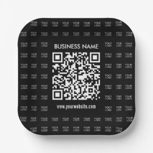 Plato De Papel Crear instantáneamente código QR escaneado y patró