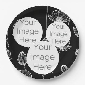 Plato De Papel crear la amapola de plantilla de texto de foto de