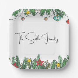 Plato De Papel Crear Recuerdos alrededor del árbol