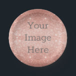 Plato De Papel Crear su propio Rosa Purpurina de oro Sparkle Meta<br><div class="desc">Crea tus propias placas de fiesta de papel desechable personalizadas. Subir imágenes divertidas diseños frescos texto inspirador o incluso el logotipo de su empresa. Con esta herramienta de diseño fácil de usar es tan simple como eso hacer que tu imagen se pegue en la mente de alguien. Haga clic en...</div>