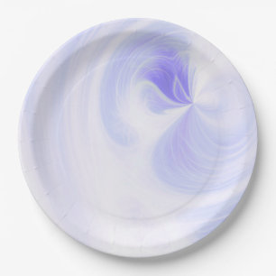 Plato De Papel Crear sus propios Swirls de luz blanca - Púrpura P