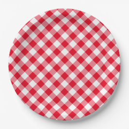 Plato De Papel Crear tu propia boda de Gingham Country