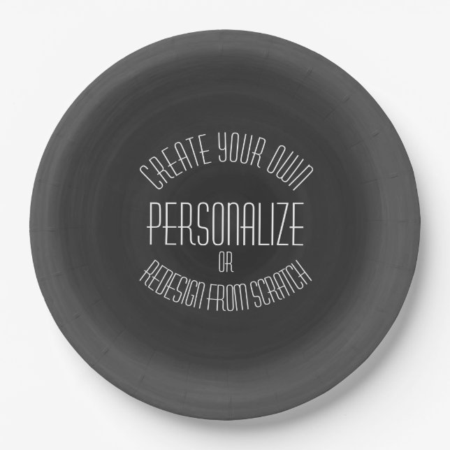 Plato De Papel Crear un diseño propio - personalizado (Anverso)