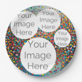 Plato De Papel crear una plantilla de texto de foto de papel prop