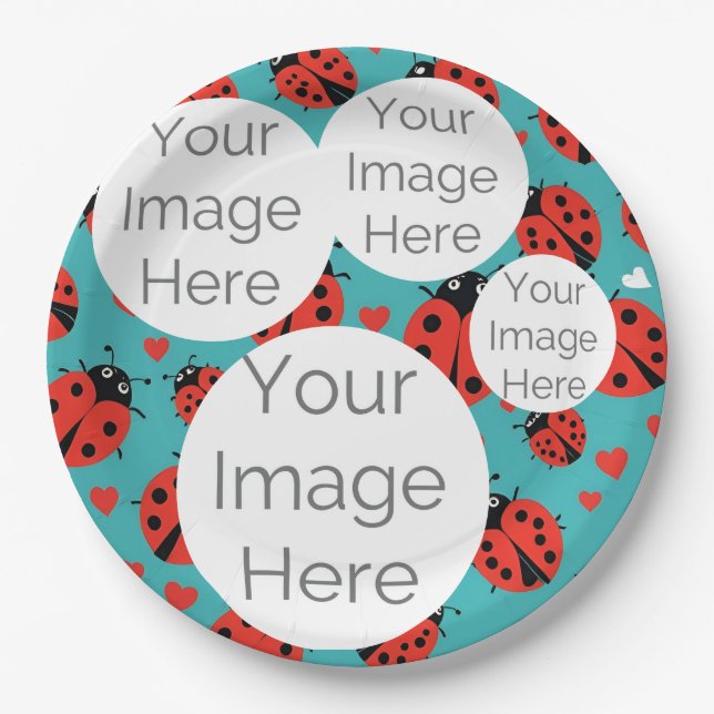 Plato De Papel crear una plantilla de texto de foto de papel prop (Anverso)