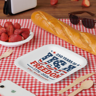 Plato De Papel Create Your Own 250 Years of USA Freedom 