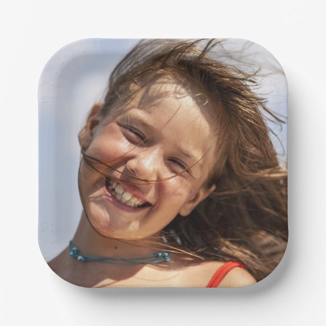 Plato De Papel Create Your Own Custom Family Photo (Anverso)