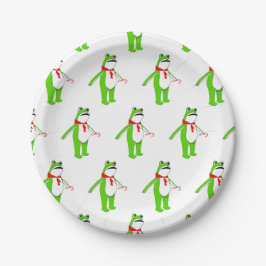 Plato De Papel Creative Christmas Holiday Frog