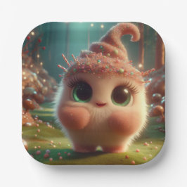 Plato De Papel Creatura de chocolate suave