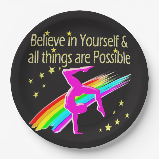 PLATO DE PAPEL CREE EN EL DISEÑO DE GIMNASTICAS (Anverso)